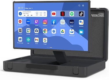 27 inch Portable Briefcase TV, Portable Entertainment System, Android OS, Compact Suitcase Design, Bluetooth 3D Speakers, Built-in Battery 6H, Smart Screen for Travel &amp; Parties