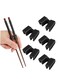 Pieces Reusable Chopsticks Helpers Training Chopstick Hinges Connector Practice Chinese Chopstick Helper for Adults, Kids, Beginner, Trainers (Black)