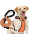 tobeDRI No Pull Dog Harness Adjustable Reflective Oxford Easy Control Medium Large Dog Harness with A Free Heavy Duty 5ft Dog Leash (XL (Chest: 31"-39"), Orange Harness+Leash)