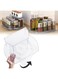 Excefore 360 Degree Rotating 2 Tier Spice Rack Organizer for Kitchen and Bathroom, Clear Antiskid Pull Out Storage Shelves, Ideal for Pantry and Medicine Bottles, 16.5 x 11 Inches