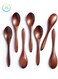 7 PCS Small Wooden Spoons, Honey Spoons for Tea, Smooth Wooden Honey Teaspoon for Coffee, Ellipse Serving Wood Spoons, Mini Table Spoon for Jar and Condiments Wooden Spoons
