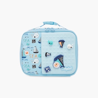 Lunch Bag-Sea With 3D Accessories--1 Cmprt-Printed (Polyester) Light Blue \ 24.5X10X21