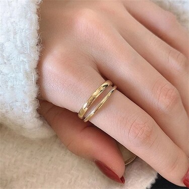 S925 Sterling Silver Cool Style Ladies Combination Ring, Specification:J623