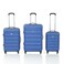OUTBOUND 3-Piece Hardside Spinner Luggage Set, Includes 20", 24", and 28" Lugguage bags, Durable ABS Construction, Telescopic Handle - Blue