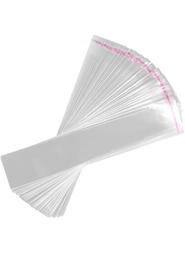 BESPORTBLE Clear Long Cello Bags 200pcs Long Self Seal Cello Cellophane Bags Poly Bags for Bakery Candles Party