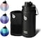 bottlebottle BOTTLE BOTTLE Insulated Water Bottle 64 oz with Straw and Dual-use Lid Half Gallon Water Jug Vacuum Stainless Steel for Workout and Sports Insulated Beer Growler with Handle（Black）