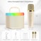 JYX Mini Karaoke Machine for Adults Kids, Portable Bluetooth Speaker with 2 Wireless Microphone, Home Party Karaoke Speaker Support SD Card/USB, Gift for Brithday and Toys for Girls/Boys, Beige