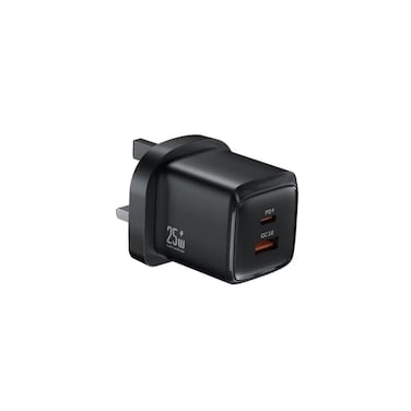 G-Charge Series 25W Dual Port Wall Charger PD &amp; QC with Type-C to Lightning Cable UK Plug