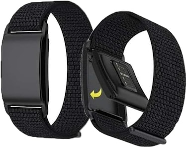 specton Breathable Nylon Wristband Compatible with Whoop 4.0 Band 3.0 Soft and Stretchy Breathable Fabric Elastic Washable Sports Loop Strap for Men Women BLACK