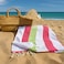 Nautical Charm Beach Towel Pink Green