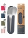 Stainless Steel Cutlery Set, Travel Utensils Set with Silicone Case Pouch, Fork Spoon Knife Camping Set, Cutlery Set for Kids School, Set of 4 (Lava Gray)