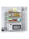 Stainless Steel 3-Tier Kitchen Dish Rack Silver/White 57x30x65cm