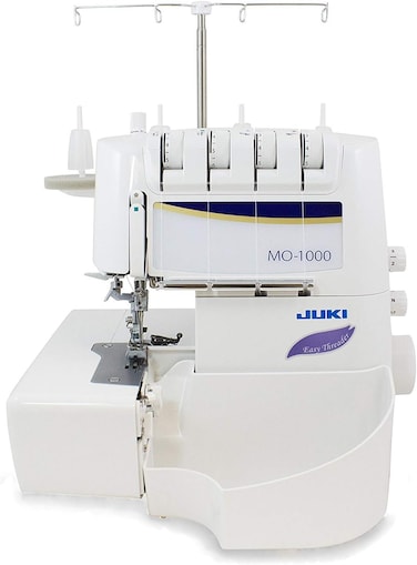 Juki MO-1000 Serger Overlock Sewing Machine with Jet Air Looper Threading, Automatic Needle Threader &amp; Differential Feed, 2/3/4 Thread Stitching - 1 year warranty - made in China