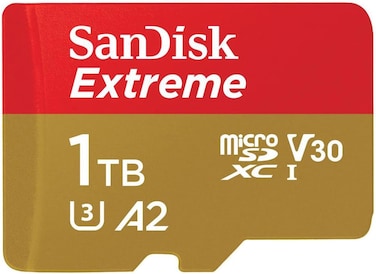 SanDisk Extreme 1 TB Class 10/UHS-I (U3) MicroSDXC - 160 MB/s Read - 90 MB/s Write