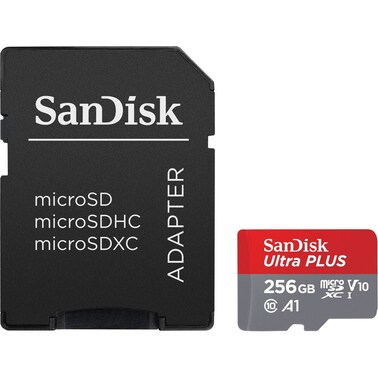 SanDisk Memory Card Micro SD Ultra Plus With Adapter 160MB/S 256GB (International Version)