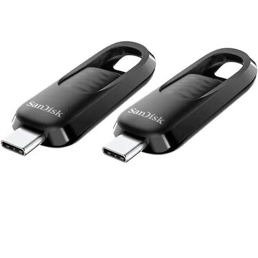 SanDisk 64GB Ultra Slider USB Type-C Flash Drive (2-Pack) 300MB/s Transfer Speed