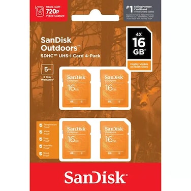 SanDisk Outdoors SD UHS-I Card 16GB (4-Pack)