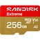 SanDisk Memory Card Micro SD Extreme With Adapter 245MB/S 256GB (International Version)