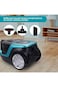 Bagless Vacuum Cleaner &ndash; 2500W, Remote Handle, LED Display, Auto Cord Rewind, Black/Turquoise