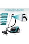 Bagless Vacuum Cleaner &ndash; 2500W, Remote Handle, LED Display, Auto Cord Rewind, Black/Turquoise