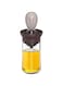 TINMIX Oil Dispenser with Brush - Glass Olive Oil Dispenser for Kitchen, 2 IN 1 Oil Dispenser Bottle with Silicone Basting Brush for Cooking Vinegar Sauce BBQ Grill Frying, T-OB21, Grey