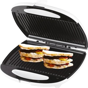 1300W 4-Slice Sandwich Maker &amp; Electric Panini Grill with Non-Stick Plates and Cool-Touch Handle