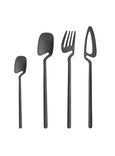 Stainless Steel Flatware Set Matte Cutlery Set Kitchen Dinnerware Includes Forks and Tea Spoons