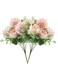 MZMing 2 Pieces Artificial Flowers Fake Flowers Peony Bouquet Silk Hydrangeas and Peonies Plant Realistic Flower Arrangement Table Centerpieces for Home Graves Office Party Wedding Decoration