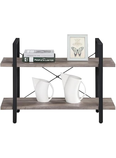 2 Tier Book Shelf - Storage Organizer Shelf, Shelf Unit, Plant Stand, Living Room for Laundry Bathroom Kitchen Garage Pantry Organization Bakers Rack