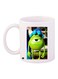 Monsters Printed Coffee Mug White/Green/Blue