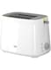 Beko TAM4220W Toaster, 800W, 2 Slice Capacity, High lift function, Retractable crumb tray, 6 browning levels, Defrost function, Reheating function - Creamy White