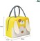 Ear Panda Yellow Large Capacity Insulated Lunch Bag   Waterproof &amp; Stain-Resistant Meal Tote with Advanced Temperature Retention   Durable Polyester Lunch Bag for Office &amp; School