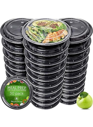 30-Piece Reusable Food Storage Containers with Lids, Microwave Safe Meal Prep Containers