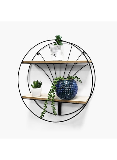 Box Sera Circle 2-Tier Wall Shelf 40 x 10 x 40 cm