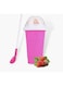 Frozen slushy Cup Maker, Frozen Drink Viral Tiktok, Kids Fast Icy Cup, With Spoon, (Pink)