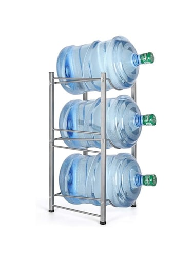 ECVV 3-Tier Storage Rack 5 Gallon Heavy Duty Holder Shelf Cabby Save Space, Sliver, Wbs-4311-S, 13.39 X 13.07 29.52