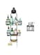Lomeshow Shower Caddy Hanging, Anti-Swing Shower Caddy Over Shower Head with Toothbrush Holder, Hanging Bathroom Shelves with Hooks and Soap Holder, Rustproof Hanging Bathroom Organizer