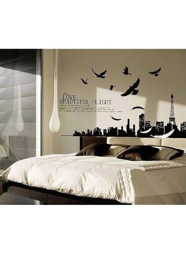 Miihome Removable Wall Decal Sticker Beautiful FLights, white
