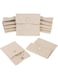 YHCG Travel Jewelry Bags, 12Pcs Microfiber Jewelry Bags, Mini Portable Jewelry Pouch Snap Button Pockets Storage Bag Organizer Case for Women Girl Gift(Beige)