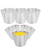 Khazna Egg Tart Molds, 6Pcs Nonstick Pudding Pan Muffin Cups Aluminum Alloy Cake Tartlets Pudding Molds Baking Cups Cupcake Mould Muffin Tin Egg Tart Molds Baking Tool for Kitchen Mini Pie Tins