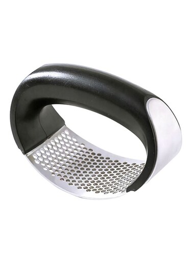 Stainless Steel Garlic Press Silver/Black 5.1x6.9x10.8cm