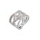 Rose Gold-plated Color Separation Ring Creative Cross Zircon Engagement Ring - Size 6