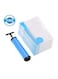 7-Piece Vacuum Reusable Sealer Storage Bag With Suction Pump Clear/Blue 70x100cm