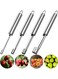 4-Piece Multi-Function Fruit Corer and Pitter Set - Stainless Steel Pear, Cherry, Jujube and Red Date Corer Pitter