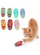 Cryfokt 7Pcs Pet Mini Electric, Electric Funny Interactive Toy for Cat, Turn Automatically Figurine Lifelike Craft Toys Halloween Photo Props Decor for Cat