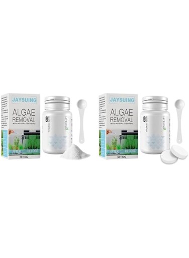 FDTY 50g Algae Removal Agent With Spoon Tanks Moss Remover Aquarium Fish Tanks Pond Cleaner Sludge Destroyers Water Cleaning