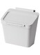 BS Case Ikeaa SKOL&Auml;ST Over-the-Door Hanging Waste Bin for Kitchen Cabinet, Light Grey, Polypropylene Plastic
