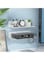 saffruff Mini Floating Shelf, White, Acrylic Floating Shelf, Wall, Picture Rail, White, Set of 2 for Bathroom and Kitchen, Spice Rack, Wall, Depth 10 cm x Width 23 cm, Small Shelf