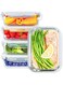 Mimelon&reg;  5 Pack, 1050ML  Glass Meal Prep Containers, Airtight Glass Food Storage Containers with Lids &ndash; Airtight Food Containers Kitchen Storage Containers Glass Lunch Containers