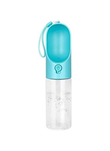 PETKIT Eversweet Portable Pet Blue Water Bottle for Dog, Leak Proof Dispenser with Drinking Bowl, Lightweight BPA Free, Instachew (Blue)